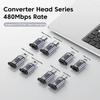 Адаптер Micro USB на Type C Мини-USB на USB C 480 Мбит/с Быстрая зарядка данных Разъем Адаптер USB-C на Lightning для