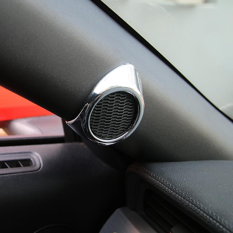 Car A-pillar Horn Decoration Cover Stickers Accessories Fit for Ford Mustang 2015-2018 ABS Interior Accessories