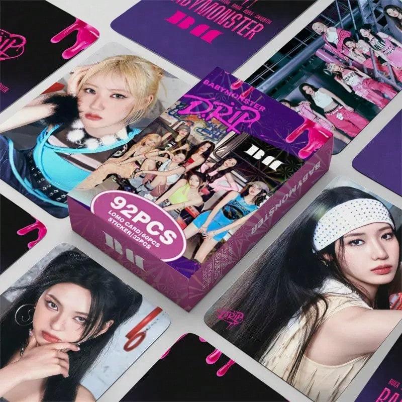 babymoster 60lomo card 32 stickers boxed HD photo card LOMO card Support peripherals Valentine's Day gifts Small gifts