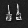 European American Fashion Zircon Princess Square Earrings - E5606