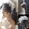 Lace Bride Hair Band Wedding Hair Accessories Yarn Flower Bride Headband Hair Ornaments Women Headband