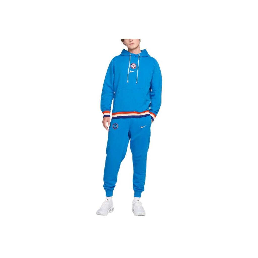 Nike Спортивные брюки кэжуал на шнуровке футбольного клуба «Челси» Dri-Fit Мужские брюки Низ Светло-голубой FQ3075-435