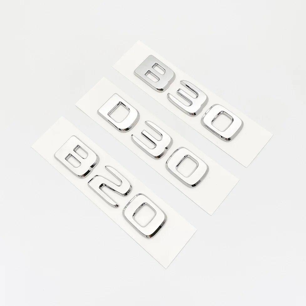 Для Mercedes Benz Brabus C W203 W204 W205 Coupe, значок на багажник автомобиля, логотип, наклейка с буквами B20 B30 D30 450 650, эмблема ABS, хром, серебро