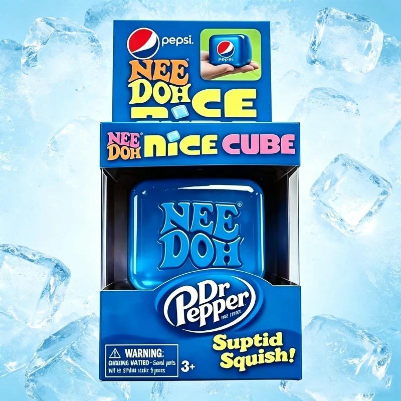 Schylling Needoh Nice Cube Мячик-антистресс Игрушка-сквиш Dr Pepper Sprite Медленно восстанавливающийся Мягкая сенсорная игрушка-фиджет для снятия тревоги