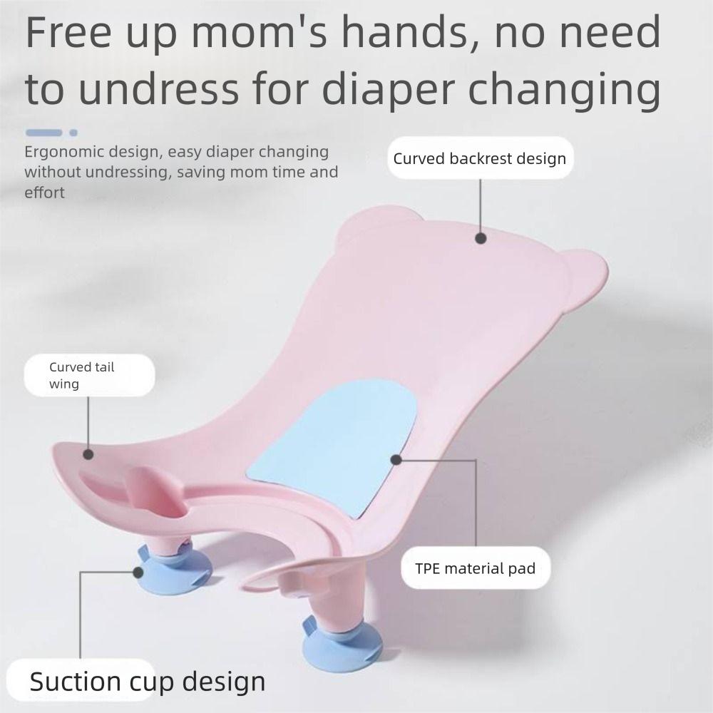 Shower Cradle Baby Ass Washing Basin Bear Shape Lie Down Bath Accessories  Newborn