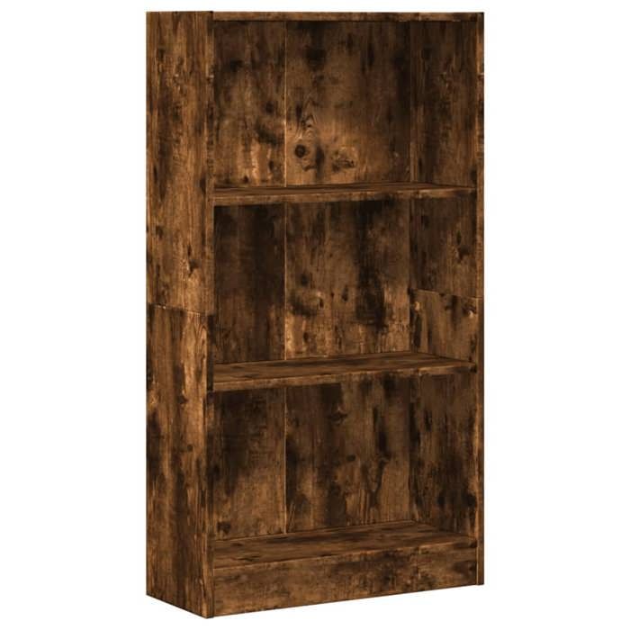 VidaXL Bookcase Smoked Oak 60x24x109 Cm Engineered Wood, Bookshelf, Book Holder, Book Support, Cabinet of 857807