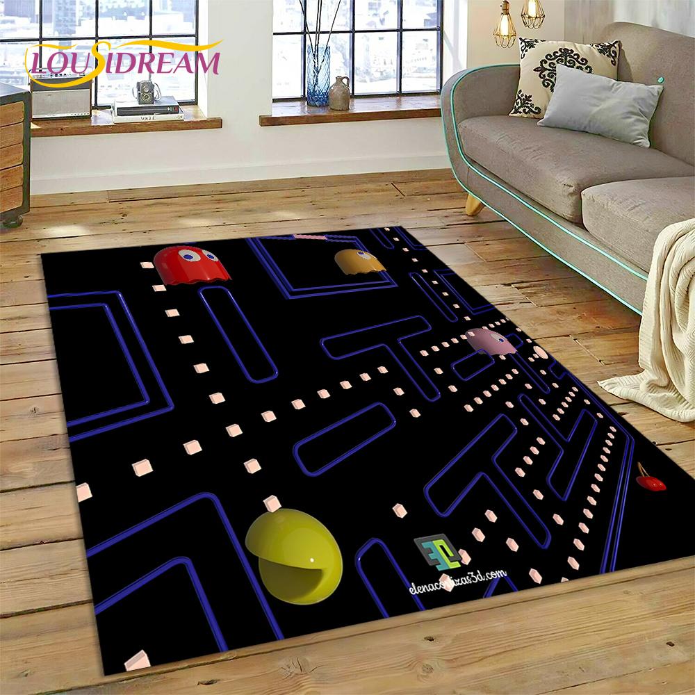 Retro Pacman-n Classics Game Rug Carpet for Living Room Bedroom Home Decor,Floor Mat Non-slip Decoration for Sofa Doormat Kids