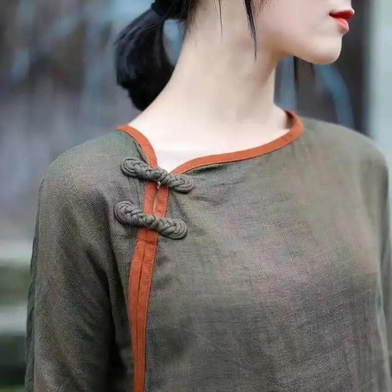 Женские летние топы в китайском стиле для чаепития, нежные, элегантные, удобные топы