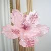 New 25CM Artificial Silk Flower Silk Pink Fabric Flower Arrangement Ins Style Sequin Decorating Flowers Christmas Tree