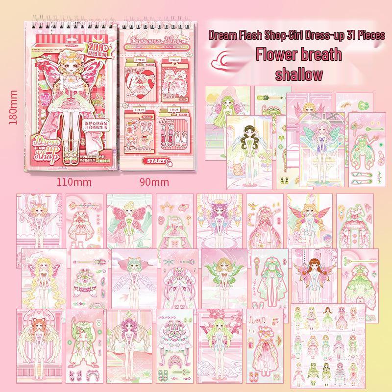 Xinmo Dress-Up Game Sticker Book: Energetic Princess Makeup for Little Girls