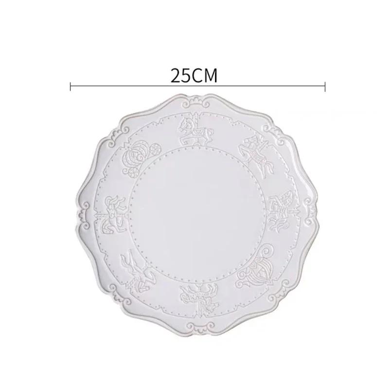 Французская ретро посуда и набор тарелок Бытовая керамическая миска Кухонные и обеденные столовые украшения Предметы домашнего обихода