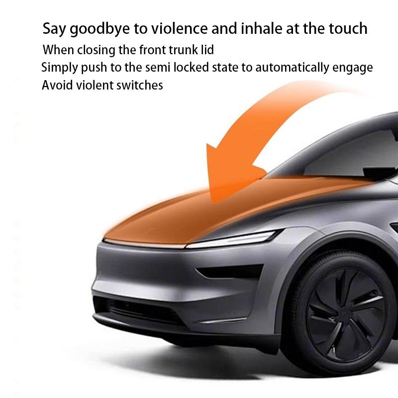 Для Tesla Model Y Juniper 2025 Автомобильный передний багажник Мягкое закрытие Замок Передний багажник Автоматическое закрытие Электрическая крышка Автоматический замок Закрыватель Model 3