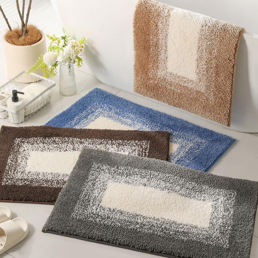 Коврик для ванной комнаты Gradient Cashmere Thickening Mat для ванной, нескользящие ковры для умывальника, коврик для пола в ванной, коврик для двери в душевую, пена с эффектом памяти, 3D-подложка
