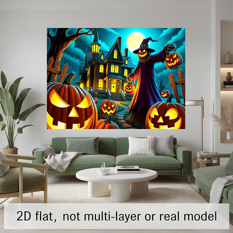 Party Backdrop Halloween Flat Banners Scary Pumpkin Celebrations Wedding Enthusiasts Celebration Photo Booth Front Door Decor