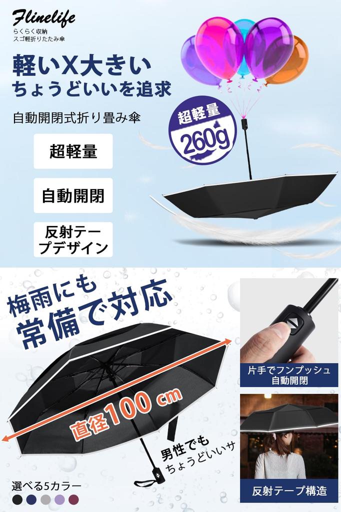 For Flinelife Folding Umbrella with Automatic Automatic Foldable for Men and Includes Super Absorbent Umbrella Cover [New 2024] Men's One-Touch