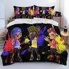 S-Splatoon Game Gamer Cartoon Comforter Bedding Set,Duvet Cover Bed Set Quilt Cover Pillowcase,King Queen Size Bedding Set Kids
