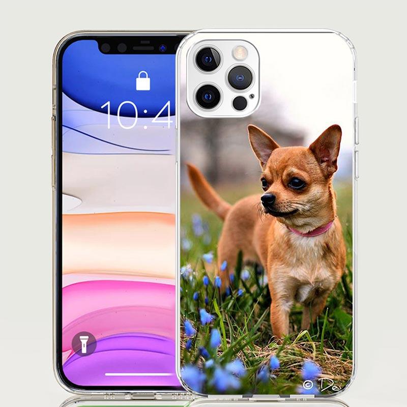 Чехол для телефона с щенком чихуахуа и чашечными собаками для Apple iphone 16 15 14 13 12 Mini 11 Pro Max 16E X XS XR 7 Plus 8 + SE 2020 Tren