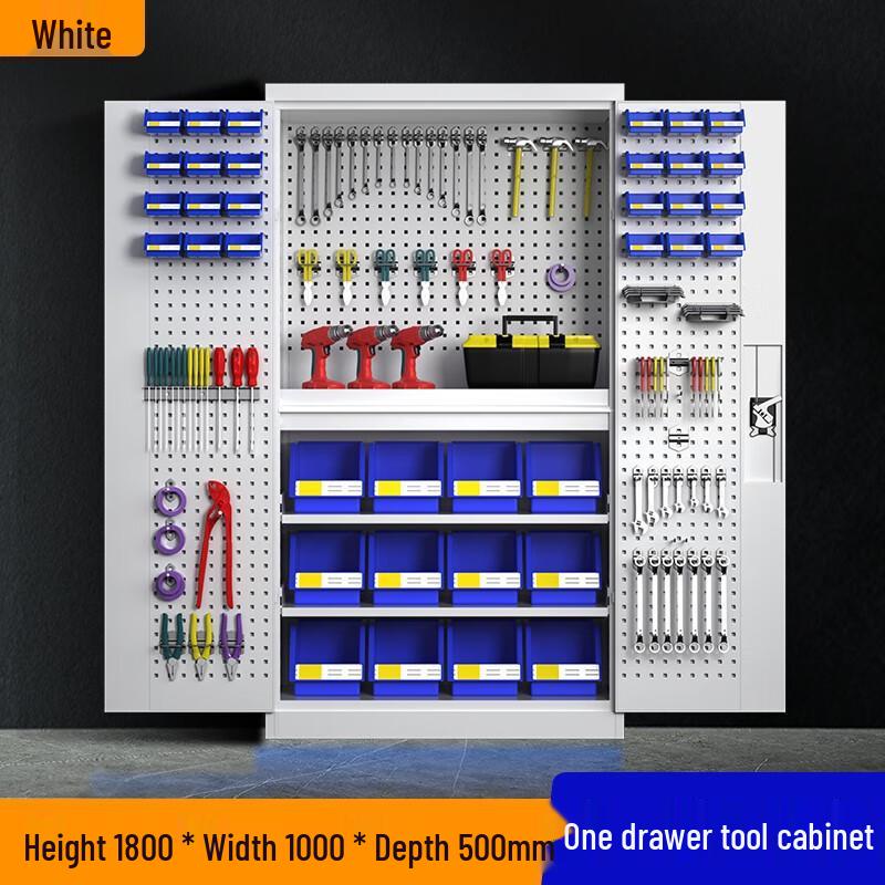 Heavy-Duty Steel Tool Storage Cabinet with Trolley