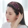 Temperament Lace Korean style Retro Crystal Flower headwear Wide edge headband Embroidery hairband