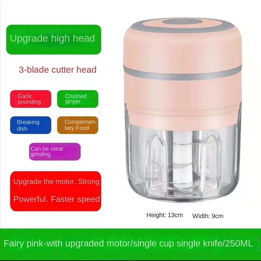 Мини-электрический измельчитель чеснока, кухонный комбайн мини-измельчитель подходит для нарезки овощей/мясорубки/измельчителя чеснока/измельчителя фруктов/измельчителя для салатов