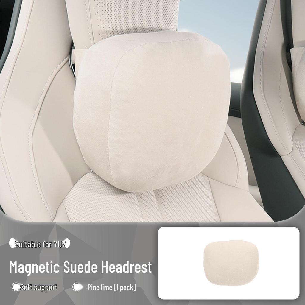 Xiaomi YU7 Car Interior Set: Magnetic Headrest, Lumbar Support, Hidden Neck Protector, Seat Cushion, Pillow.