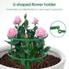 1 Set Plant Support Ring High Durability Smooth Edge Connectable Simple Installation Multipurpose Support Plant Plastic