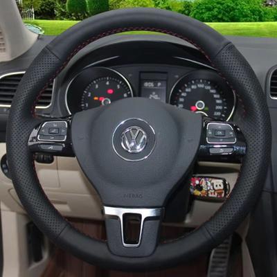 Чехол на руль автомобиля из искусственной кожи для Volkswagen VW Golf Tiguan Passat B7 Passat CC Touran Автоаксессуары Интерьер