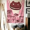 Steven Universe Cookie Cat Pattern Home Decor Tapestry, Wall Hanging, Decorative RV Wall Cloth.SGT0917484