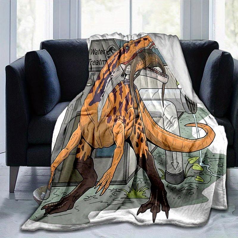 1pc Water Treatment Tyrannosaurus Blanket Soft Throw for Home Decor, Gift Idea, Living Room, Travel, Camping, Car Blankets