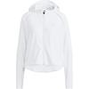 Solid Color Logo Embroidered Zip-Up Hooded Jacket Women Jackets White HR2581