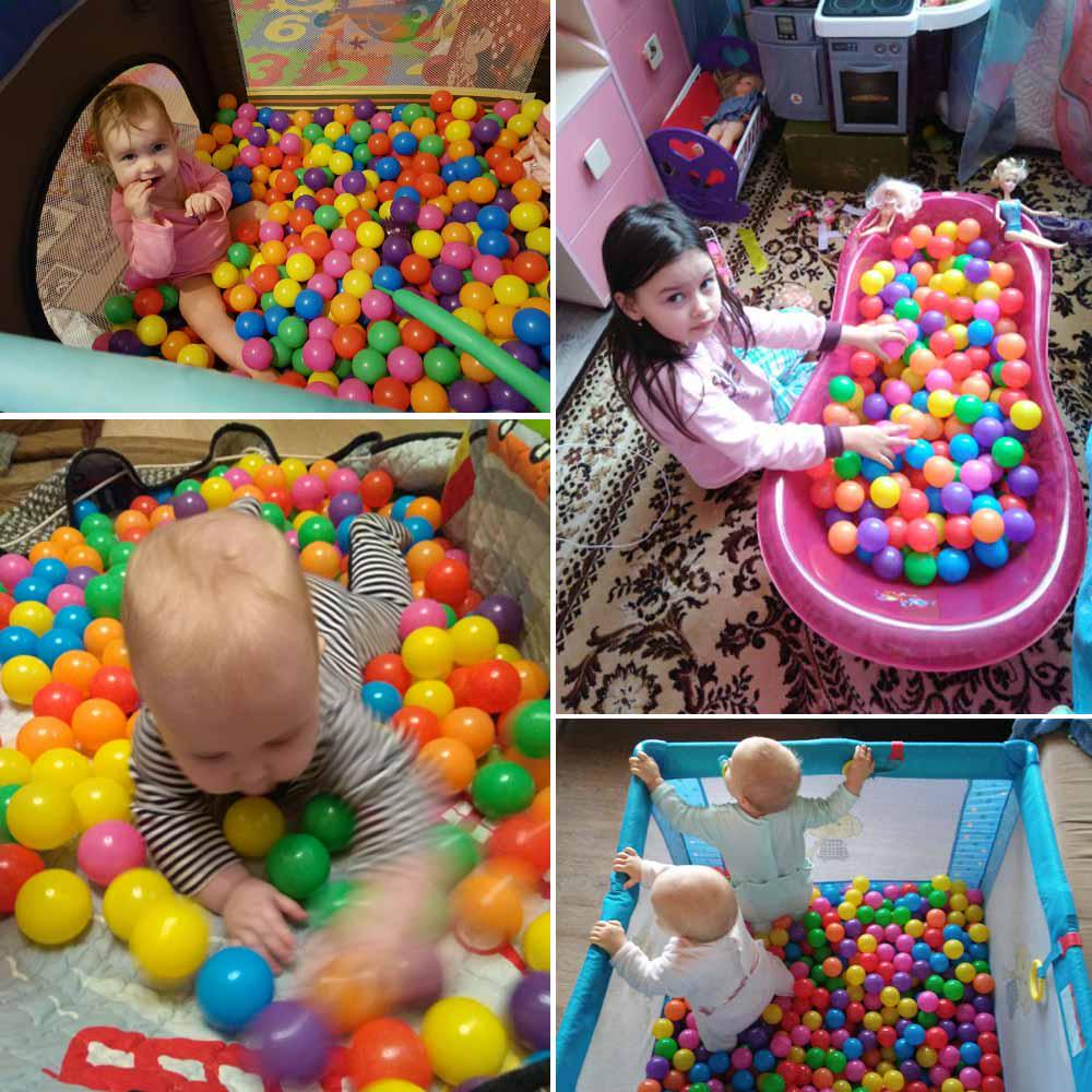 Набор пластиковых шариков диаметром 5.5см 25штук для игр детям