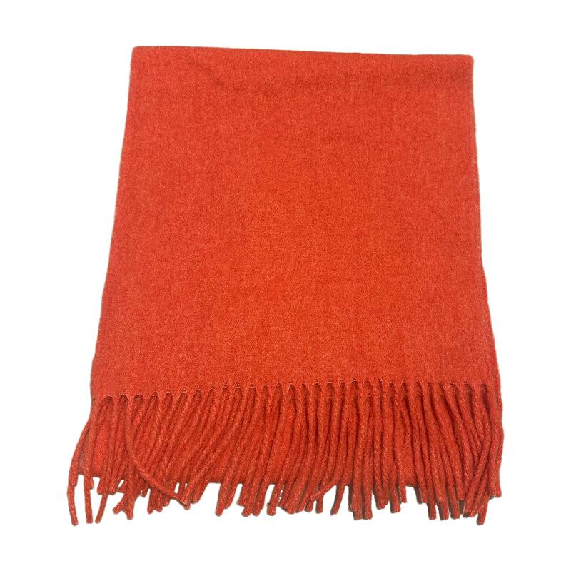 Simple Classic Design Solid Wool Blend Scarf Women Men Winter Fall Korean Version Comfortable Soft Warm Woolen Scarf Male Female