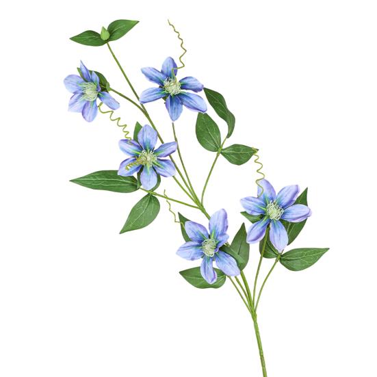 Искусственный цветок, реалистичный клематис с 5 головками, искусственный цветок, простой в уходе, имитация цветка для свадьбы, домашнего декора, секс-одежда для взрослых