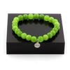 Stones and Minerals. Peridot Pearl Bracelet 8 Mm. Made In France.
