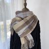 Plaid Scarf Women's New Winter Imitation Cashmere Retro Scarf Thickened Warm Shawl