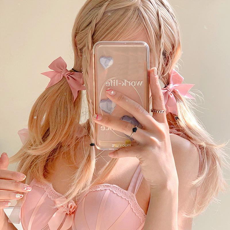 2 шт. милые аксессуары, двойной хвощ, бант, заколка для волос, головной убор, атласная принцесса для девочек, сладкая