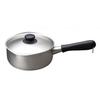 Yanagi Sori 18cm Stainless Steel Saucepan, Induction Compatible, Triple-Layer Aluminum, with Lid, Made In Japan, Dishwasher Safe, Double-Sided Spout F