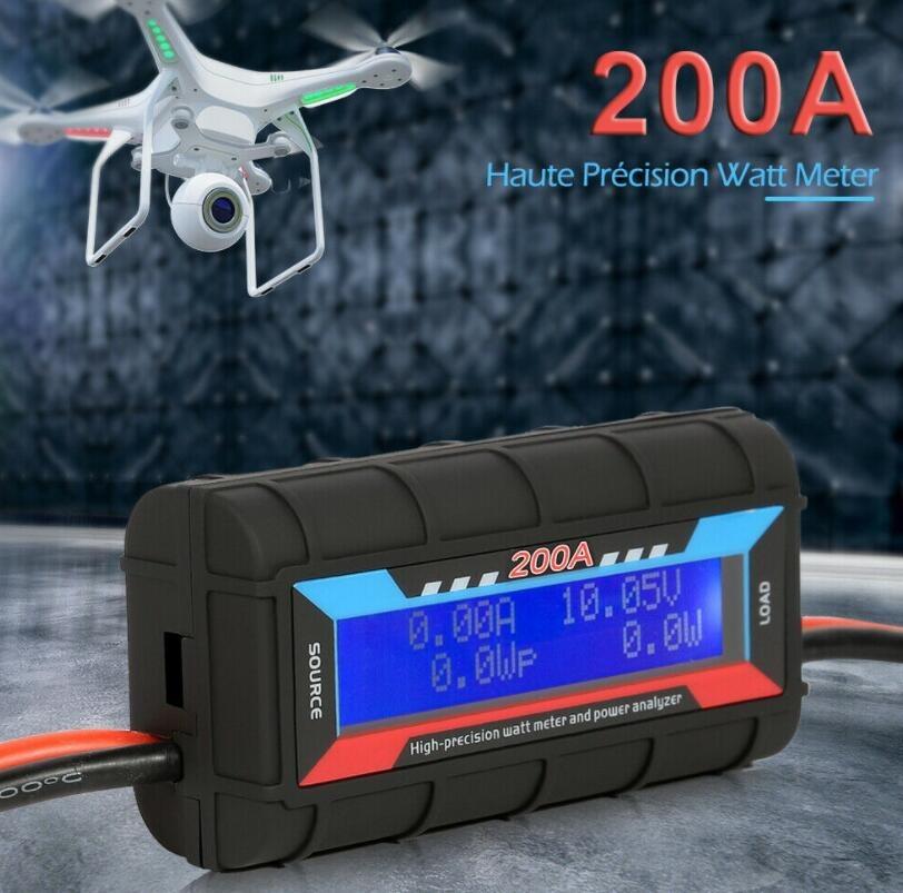Ft08 200A вольтметр амперметр тестер аккумулятора прочный ваттметр монитор высокая точность радиоуправляемый автомобиль цифровой анализатор мощности ток энергии