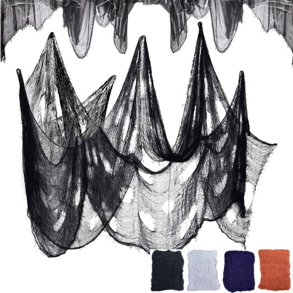 House Warning Halloween Gauze DIY Bar Ghost House Gauze Scary Ragged Cloth Layout