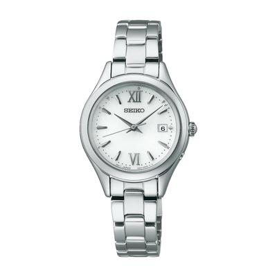[Часы Seiko] S Series женские солнечные радиочасы с круглым циферблатом SWFH131 женские серебристые