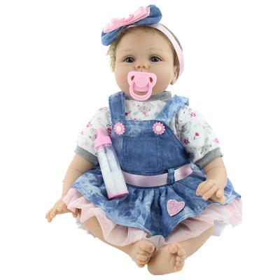 NPK 55 см Reborn Baby для маленьких девочек, очень мягкая тканевая кукла, игрушка для ванны, реалистичная, настоящая мягкая на ощупь игрушка для ванны