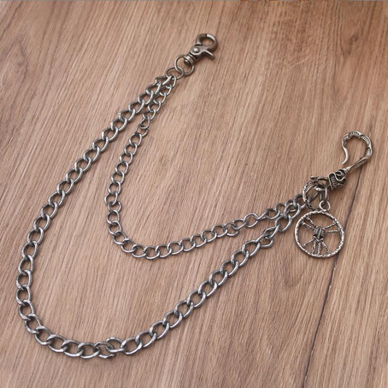Skull Pendant Chain On The Jeans Pants Women Punk Keychains For Men Egirl eBoy Harajuku Grunge Accessories