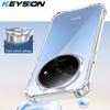 KEYSION Противоударный прозрачный чехол «Четыре угла» для Redmi A3 A3X Мягкий ТПУ+ПК Прозрачная задняя крышка для телефона для Xiaomi POCO C61