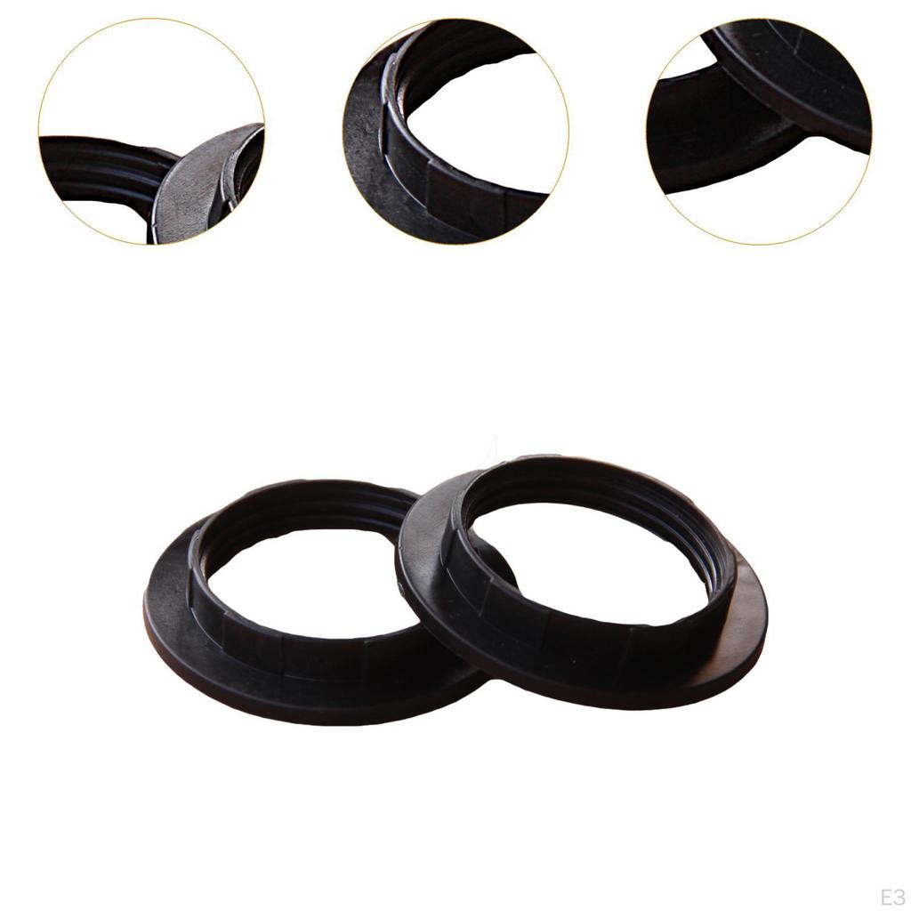2 Pieces Adapter Rings for Lamp Shade Holders Light Sockets E27 Or E26 Models