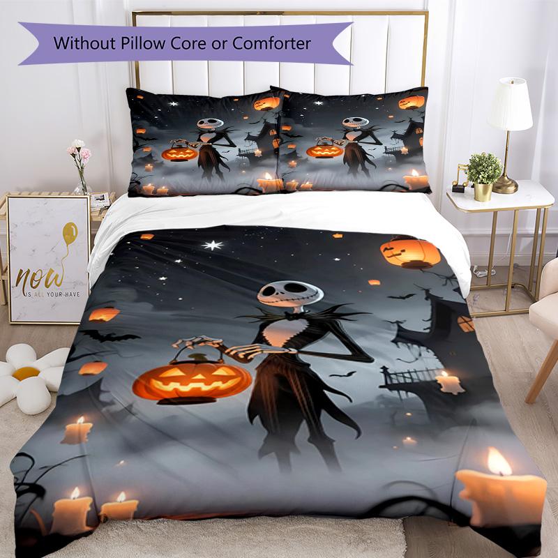 Jack Skellington Bedding Set Perfect for Dormitory Soft Fabric Perfect Gift for Friends Family