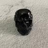 S925 Silver Ring, Retro Hip-hop Ring, Trendy Men's Skull Ring, Seven-color Men's Ring