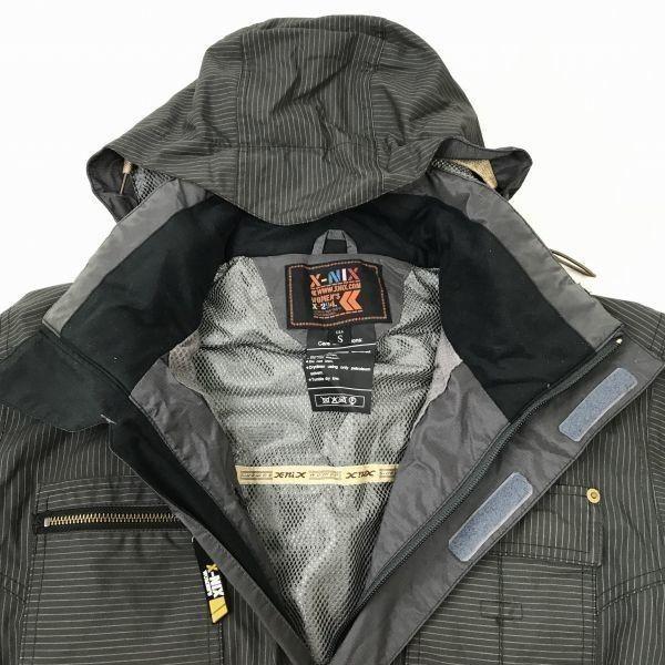 Phoenix/X-NIX/Съемный капюшон/Сноуборд/Лыжный костюм/Цельный/Женский S/Серый/Полоска/(ИСПОЛЬЗОВАЛ)