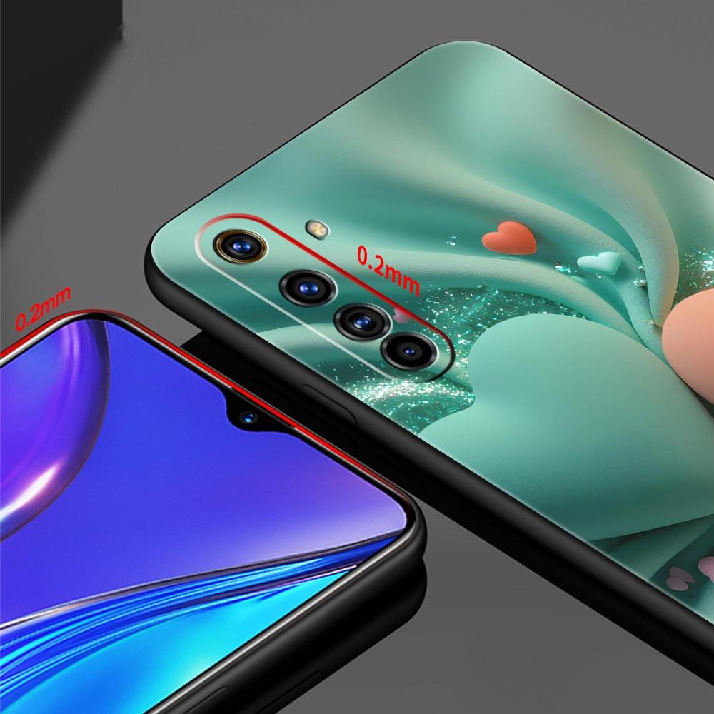 Мягкий силиконовый чехол с принтом цветного сердца-любовь Для Realme 13 12 11 10 9 Pro Plus GT3 GT2 C21 C25 C35 C53 C55 C67 Pro 5G Чехол-бампер для телефона
