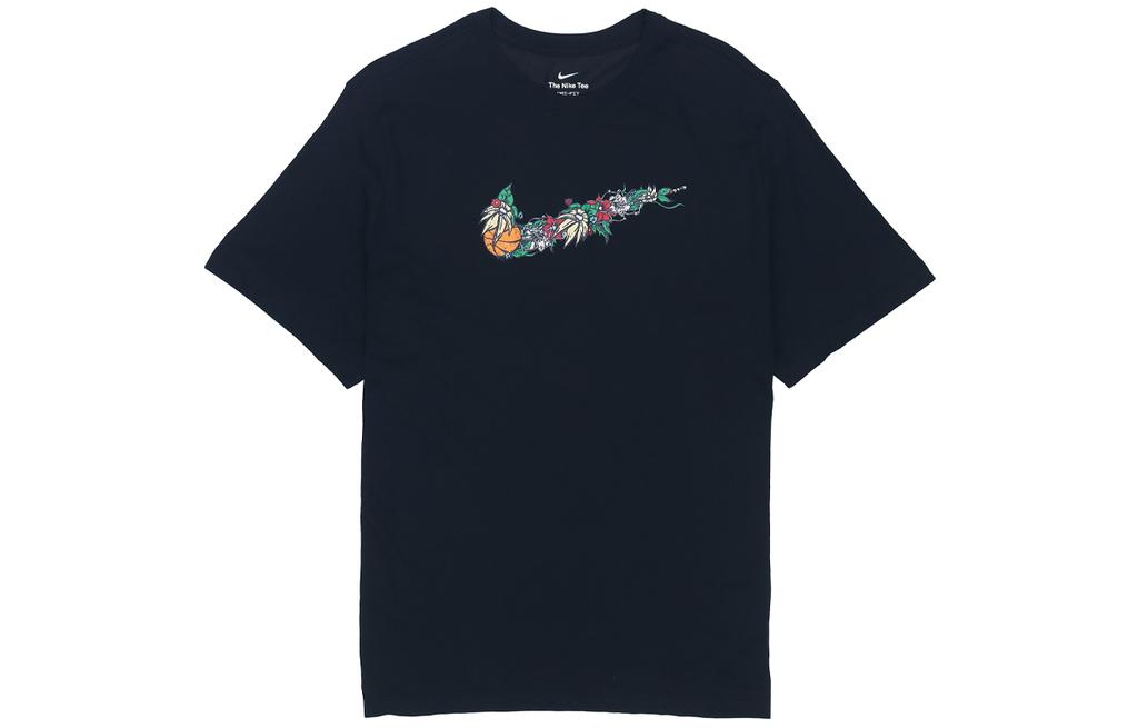 Nike T Shirts Men's Black Crew Neck Moderate Straight Fit DV1215-010