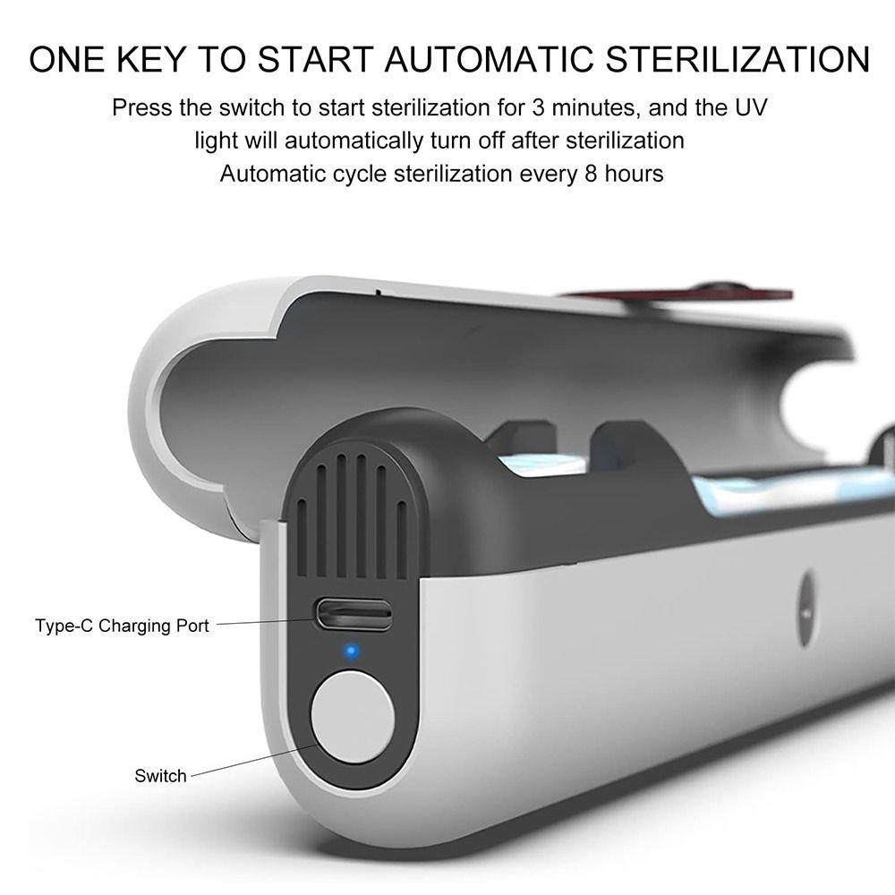 Портативный дорожный футляр для зубной щетки, очиститель, стерилизатор для электрической зубной щетки, УФ-дезинфектор для зубной щетки